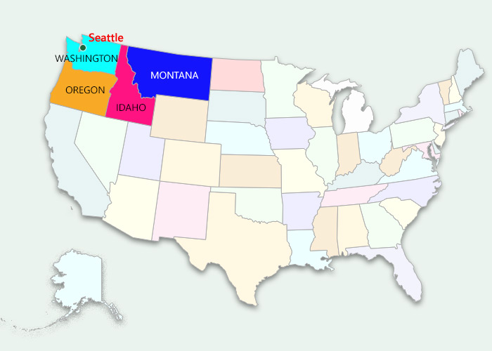 Seattle In Us Map 3Pl Services - Seattle, Washington